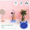 FOMIYES Makeup Brush and Drying Holder Multi-texture Silicone Scrubber for Brush Care Cat Design in Nordic for Facial view 2
