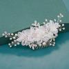 Bride Hair Combs Hair Accessories Wedding Bridal Headpiece Silver Color Crystal Pearl Wedding Hair Jewelry Silver7 view 1