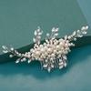 Bride Hair Combs Hair Accessories Wedding Bridal Headpiece Silver Color Crystal Pearl Wedding Hair Jewelry Silver6 view 1