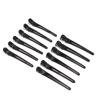 12Pcs Duckbill Clips, Duck Bill Hair Clips, Curl Clips, Crocodile Clips, Sturdy Prevent Slipping Seamless Professional Hair Styling Clips for Barber Shop Hair Stylist