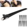 12Pcs Duckbill Clips, Duck Bill Hair Clips, Curl Clips, Crocodile Clips, Sturdy Prevent Slipping Seamless Professional Hair Styling Clips for Barber Shop Hair Stylist view 4