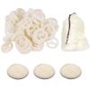 50Pcs Natural Loofah Cuts Slice of 3.15inch, Reusable Cleaner Sponge Scrubber, Facial Soap Holder and DIY Customize Soap Tools, with 3Pcs Exfoliating Loofah Pad and 1 Storage Bag view 1
