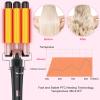 Curling Wand Set, Curling Iron Interchangeable 3 Barrel Wand Curler with Ceramic Tourmaline Professional 5 in 1 Wand Curling Iron,for Women with Curler and Waver view 3