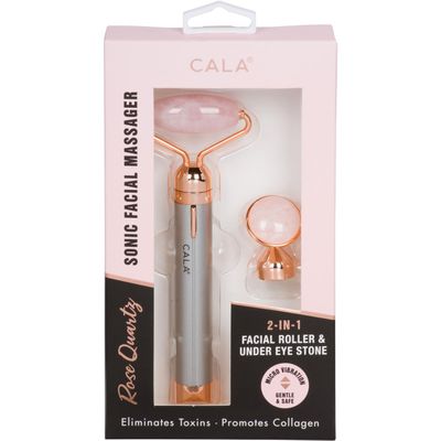 2-IN-1 ROSE QUARTZ SONIC FACIAL MASSAGER
