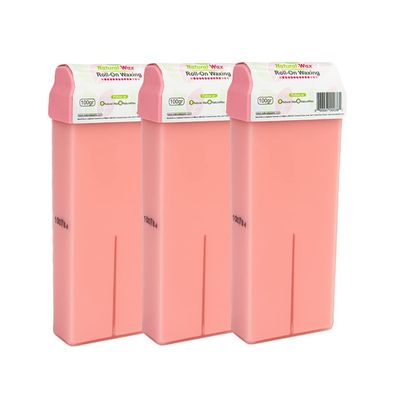 NATURAL-WAX NATURAL DEPILATORY WAX Wax Cartridge - 3 x 3.52 Ounce - 100% Organic, Residue-Free, Hair Removal for All Skin Types - Unisex, Waxing for Arms, Legs, Chest