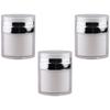 Beaupretty 3pcs Press Cream Jar Pump Container for White Hairdressing Gown Airless Pump Cream Jar Face Lotion Jar Pot Airless Cosmetic Container Cream Cosmetic Jars Cans Travel Pp Filling view 1