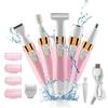 Electric Lady Shaver, 5-in-1 Painless Electric Razor for Women, Bikini Trimmer Women Body Hair Removal for Legs, Arms, Underarms, Face, Eyebrow and Bikini view 2
