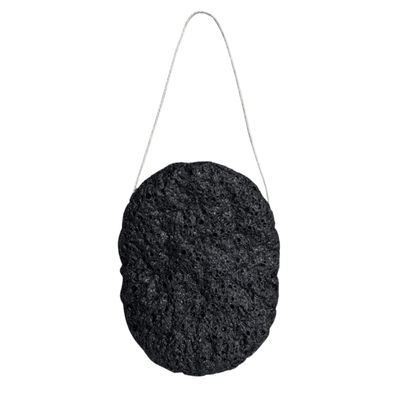 Wildpier Beauty Bamboo Charcoal Konjac Sponge, Natural Luxury Facial Exfoliator, Face Scrubber, Makeup Remover, Plant Based Gentle Cleansing for Sensitive Skin, Removes Dead Skin Cells, Black