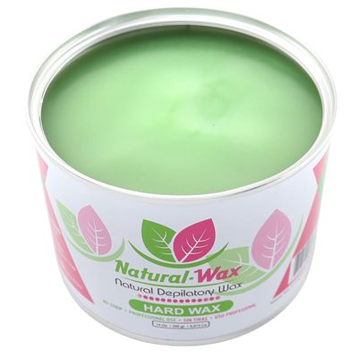 Natural Wax Depilatory Hard Wax - Professional Use 100% Organic Moisturizer - Hair Removal - Ideal for Small Areas and Sensitive Skin (14 oz)