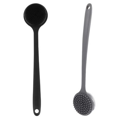 FOMIYES Silicone Long Handle Exfoliating Body Scrubber for Back Sub Scrub Bath Brush for Women