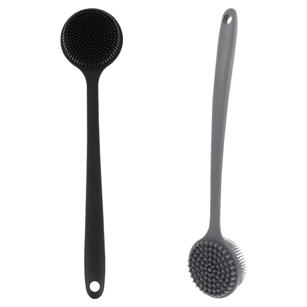 FOMIYES Silicone Long Handle Exfoliating Body Scrubber for Back Sub Scrub Bath Brush for Women