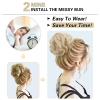 HMD 5 Pieces Messy Hair Bun Hairpiece Tousled Updo for Women Hair Extension Ponytail Scrunchies with Elastic Rubber Band Long Updo Messy Hairpiece Hair Accessories Set for Women85H88 view 3