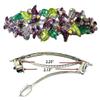 JCGY Crystal Flower Barrette for Women Girls Metal Hair Clip U86800-1purple view 3