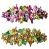 Set of 2 JCGY Crystal Flower Barrettes for Women Girls U86800-1roseGoldenBrown view 1