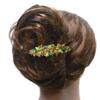 Set of 2 JCGY Crystal Flower Barrettes for Women Girls U86800-1roseGoldenBrown view 3