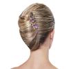 Set of 2 JCGY Crystal Flower Barrettes for Women Girls U86800-1roseGoldenBrown view 4