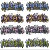 2 Set of 4, 8 Count, JCGY Metal Barrettes Artwork Design Crystal Flower Barrettes U86800-4-4-2 view 1
