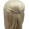 Set of 2 JCGY Metal Barrettes Artwork Design Crystal Flower Barrettes U86800-4blueLav view 3