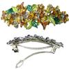 JCGY Crystal Flower Barrette for Women Girls Metal Hair Clip U86800-1Brown view 2