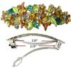 JCGY Crystal Flower Barrette for Women Girls Metal Hair Clip U86800-1Brown view 3