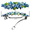 Set of 2 JCGY Crystal Flower Barrettes for Women Girls ClipU86800-1-2sblueBrown view 2