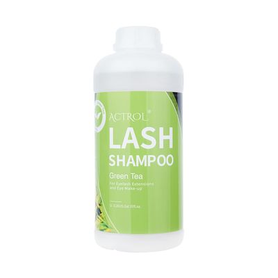 ACTROL Eyelash Extension Cleanser Green Tea 1L Natural Lash Extension Shampoo Professional Eyelid Foaming Cleanser Paraben & Sulfate Free Non-lrritating with Salon and Home Care