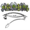 JCGY Metal Barrette Artwork Design Crystal Flower Barrette YY86800-4olivine view 2