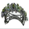 JCGY Metal Barrette Artwork Design Crystal Flower Barrette YY86800-4olivine view 3