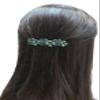 JCGY Metal Barrette Artwork Design Crystal Flower Barrette YY86800-4olivine view 4