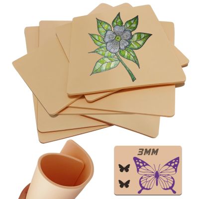 3MM Tattoo Fake Skin - Narkysus 10Pcs Tattoo Skin Practice 3MM Thick Fake Skin Blank Tattoo Practice 7.4x5.6" Double Sides Use for Beginners and Artists Tattoo Supplies
