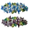 Set of 2 JCGY Crystal Flower Barrettes for Women Girls U86800-1-2sbluePurple view 1