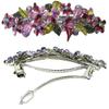 JCGY Crystal Flower Barrette for Women Girls Metal Hair Clip U86800-1rose view 2