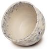 ETROVES Ceramic Shaving Bowl | Scuttle Leather Bowl for Men, Easy Leather Soap Bowl, 4 Inch, White Blue view 3