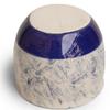 ETROVES Ceramic Shaving Bowl | Scuttle Leather Bowl for Men, Easy Leather Soap Bowl, 4 Inch, White Blue view 4