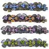 Set of 4 JCGY Metal Barrettes Artwork Design Crystal Flower Barrettes U86800-4-4 view 1