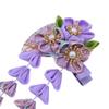 Japanese Style Women Flower Hair Clip Tassel Hair Ornament, Kimono Decor Fabric Hanfu Hairpin Accessories For Christmas Party Costume Gift (Purple) view 4