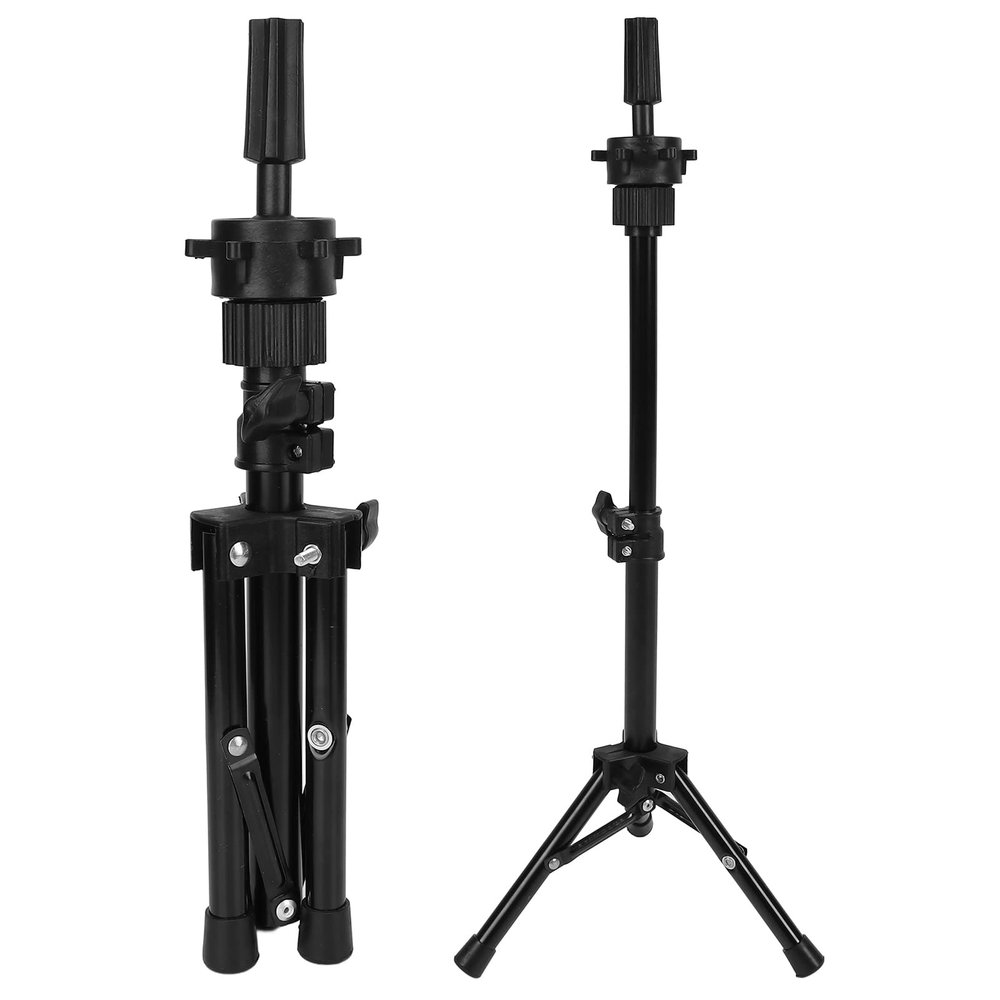 Mannequin Head Stand, Wig Stand Tripod, Adjustable Wig Head Stand Holder for Cosmetology Hairdressing Training, Hairdressing Head Tripod Mannequin Training Head Stand False Head Holder