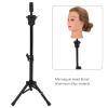Mannequin Head Stand, Wig Stand Tripod, Adjustable Wig Head Stand Holder for Cosmetology Hairdressing Training, Hairdressing Head Tripod Mannequin Training Head Stand False Head Holder view 2