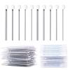 CHUANCI 100PCS Disposable Sterile Stainless Steel Piercing Needles for Ear Nose Navel Belly Nipple Tongue Lip Smiley Piercing Body (100pcs/box-12G(2mm) view 1