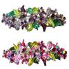 Set of 2 JCGY Crystal Flower Barrettes for Women Girls U86800-1-2purpleRose view 1