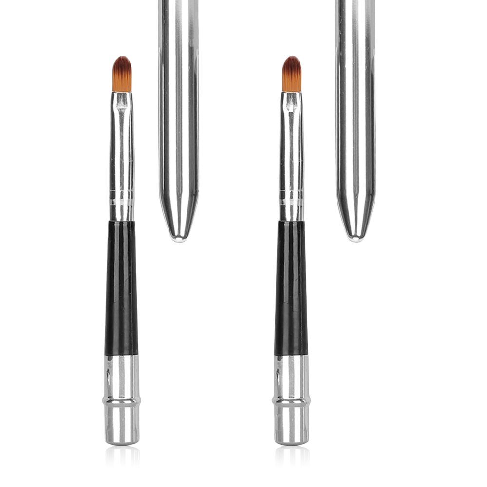 2pcs Lip Brushes Retractable Lip Brush Applicators Flat for Lipstick Gloss Creams Professional Makeup Brush for Women Girls Home Travel Use