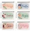 Bridesmaid Proposal Gifts - Personalized Makeup Bag for Women - 9 Colors - Custom Cosmetic Bag for Girls w/Name - Monogrammed Cosmetic Pouch - D2 view 2