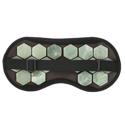 Sleeping Eye Mask, Soft Adjustable Jade Stones Eye Masks Magnet Therapy Eyeshade Eye Cover Masks for Sleeping Travel Naps, Home, Hotel(Green)