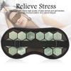 Sleeping Eye Mask, Soft Adjustable Jade Stones Eye Masks Magnet Therapy Eyeshade Eye Cover Masks for Sleeping Travel Naps, Home, Hotel(Green) view 2