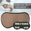 Sleeping Eye Mask, Soft Adjustable Jade Stones Eye Masks Magnet Therapy Eyeshade Eye Cover Masks for Sleeping Travel Naps, Home, Hotel(Green) view 3