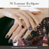 ohora Semi Cured Gel Nail Strips (N Lunar Eclipse) - Dark, Patterned, Works with Any UV/LED Lamps, Salon-Quality, Long Lasting, Easy to Apply & Remove - Includes 2 Prep Pads, Nail File & Wooden Stick view 2