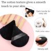 LRICXFANG 15 Pcs Triangle Powder Puff, Puffs for Face Makeup Pure Cotton Puff Soft Velour Loose Mineral Body Cosmetic Foundation - Wet & Dry Beauty Tools view 2