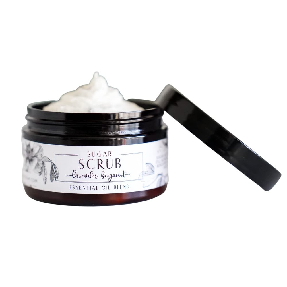4oz Lavender Bergamot Sugar Scrub - Essential Oil Body Scrub