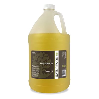 Nature's Oil Polysorbate 20 (Tween 20) Cosmetic Grade, 8lbs (1 Gallon)