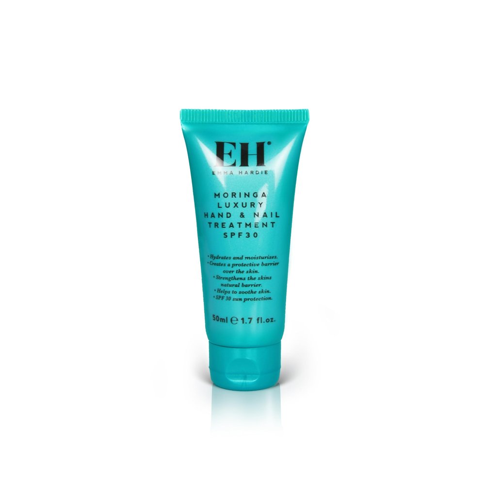 Emma Hardie 50ml Moringa Luxury Hand & Nail Treatment with SPF 30 UVA & UVB Sun Protection, Helps to Protect from Sun Damage, Hydrate, Soothe & Condition the Skin, Vegan & Cruelty Free